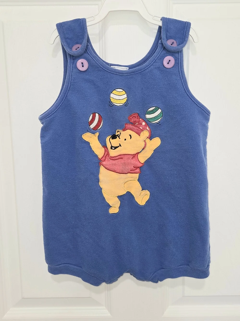 Vintage 90s Winnie The Pooh Romper Size 24M Stains PLEASE READ
